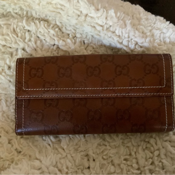 Authentic Gucci Brown Guccissima Leather Hysteria Long Monogram Wallet - Picture 3 of 15